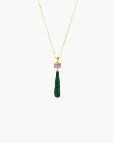 MESSINA NECKLACE IN MALACHITE MIX