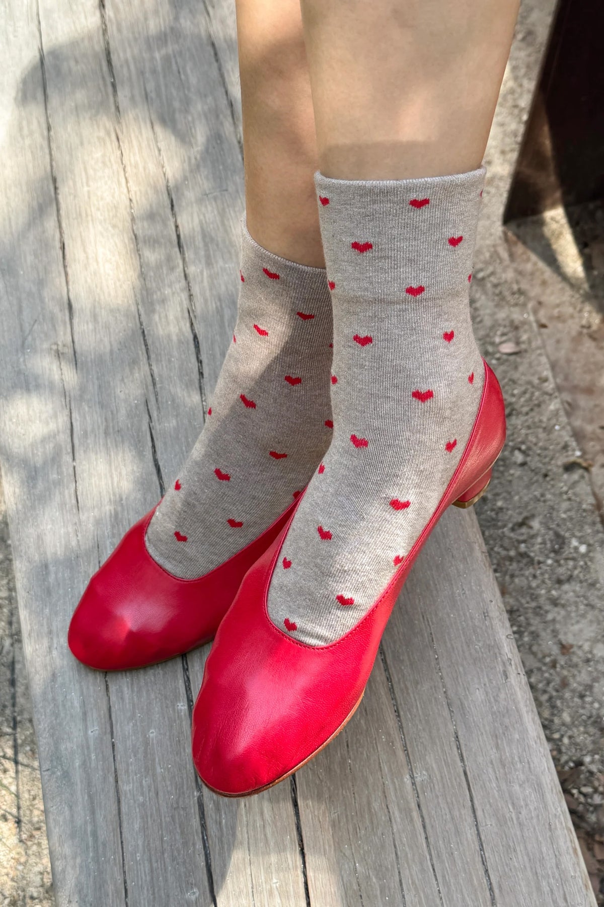 Le Bon Shoppe Heart Sneaker Socks at Romi Boutique