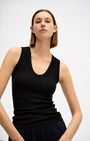 Enza Costa TEXTURED RIB SLEEVELESS U at Romi Boutique