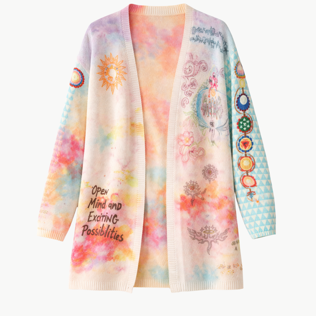 Me369 MYKONOS PRINTED CARDIGAN at Romi Boutique