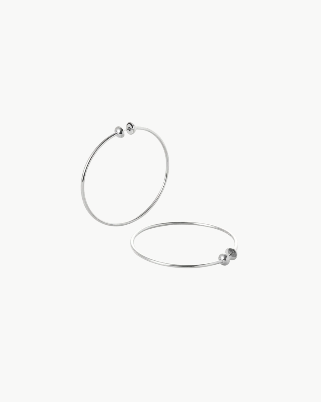 ICON HOOPS SMALL IN RHODIUM by Jenny Bird - Romi Boutique