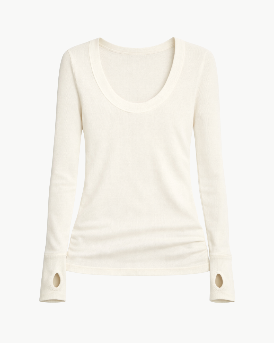 Cashmere Easy Cuffed U Sweater