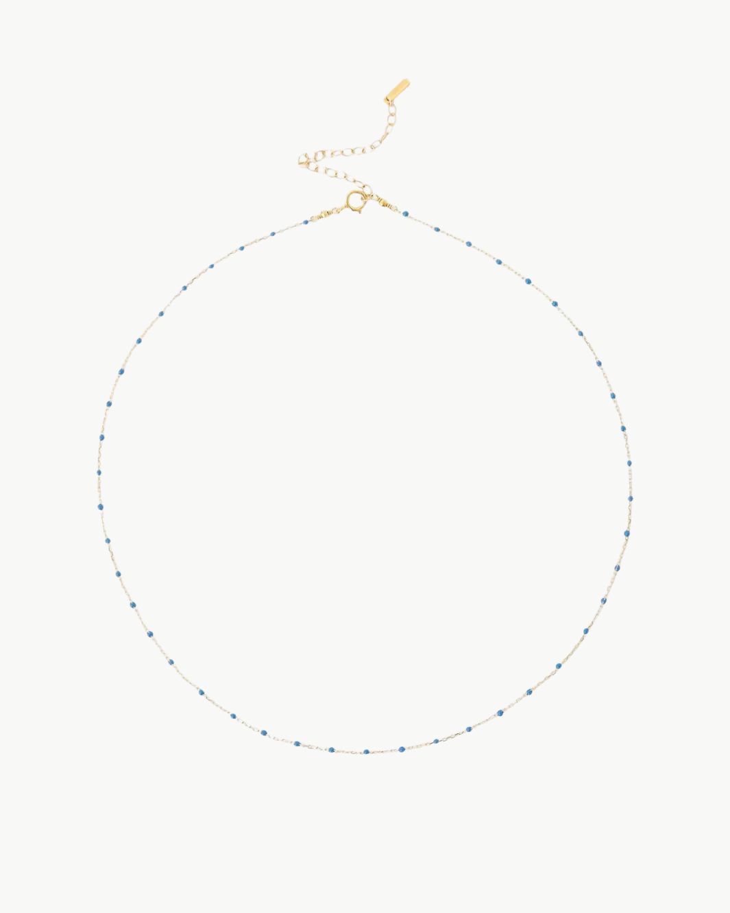 ENAMEL BEAD NECKLACE IN STONE BLUE