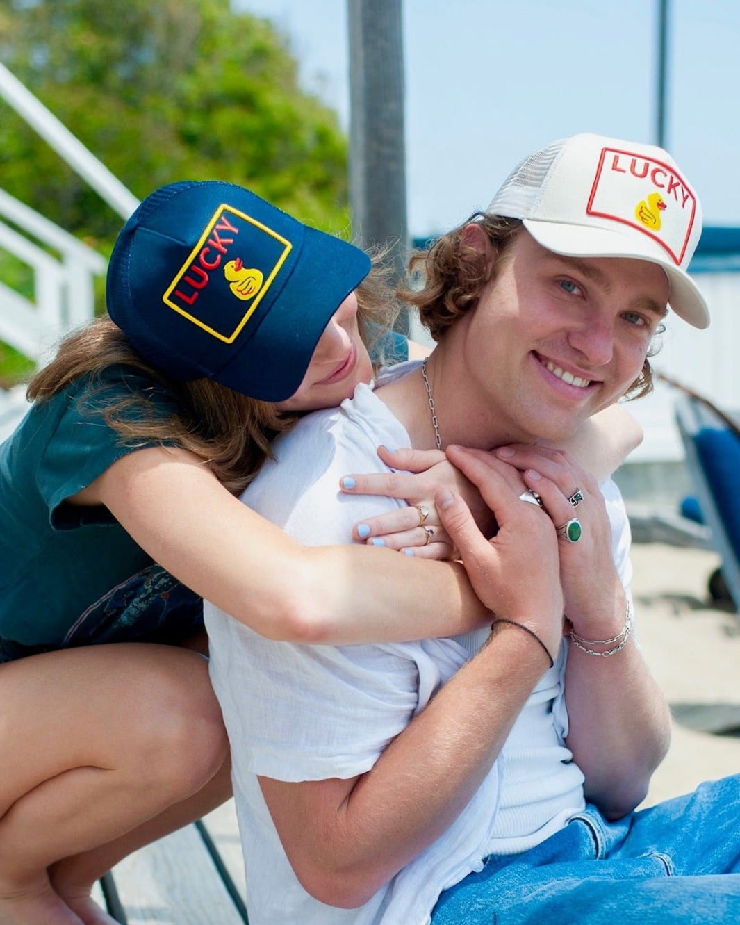 LUCKY DUCK TRUCKER IN INDIGO