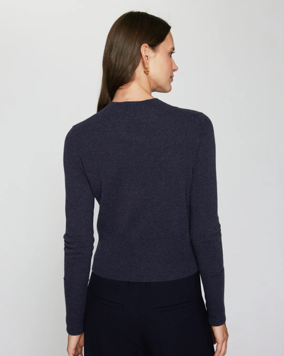 V NECK WITH HIGH CUFFS IN INK - Romi Boutique