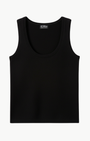 27 Miles VIOLETTE CASHMERE TANK IN BLACK at Romi Boutique