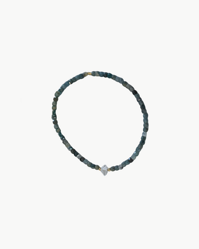 BEADED BRACELET IN DUSTY JADE