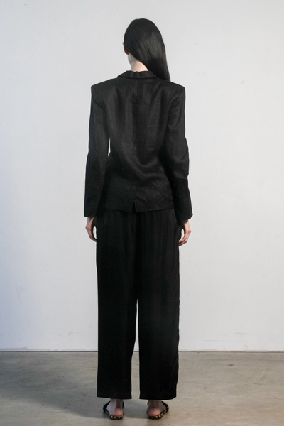 PARIS LINEN JACKET IN BLACK