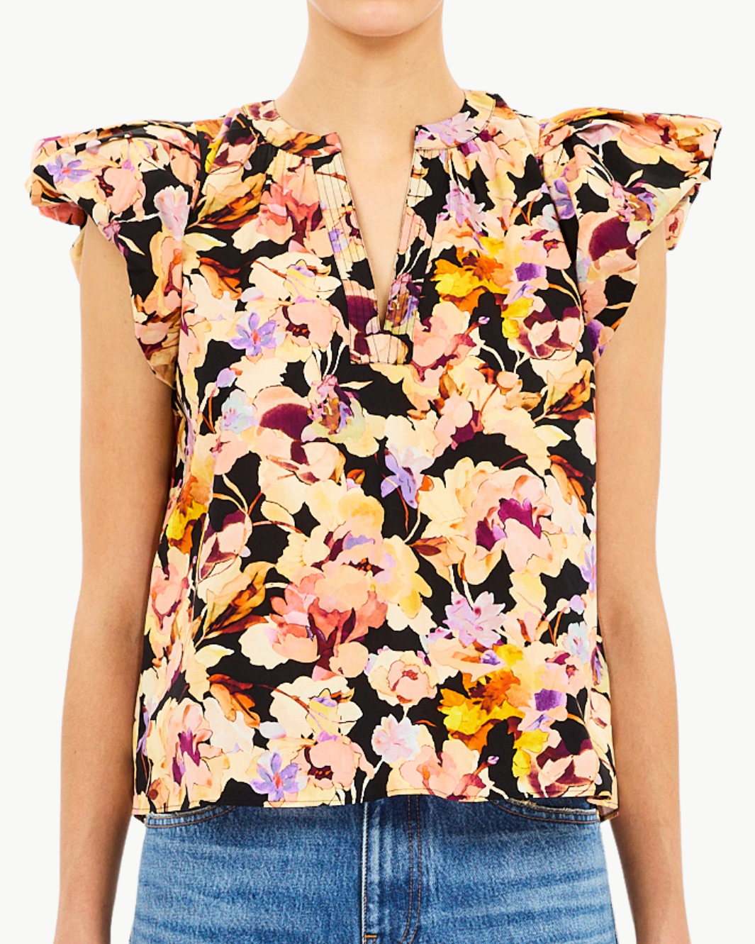 Ulla Johnson ABRIL SHORT SLEEVE COTTON TOP at Romi Boutique
