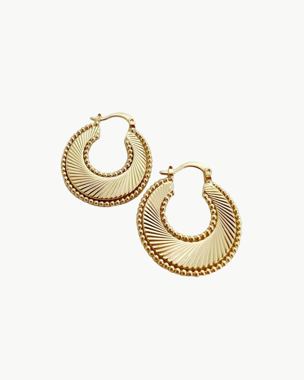Romi FREEDOM HOOPS IN YELLOW GOLD at Romi Boutique