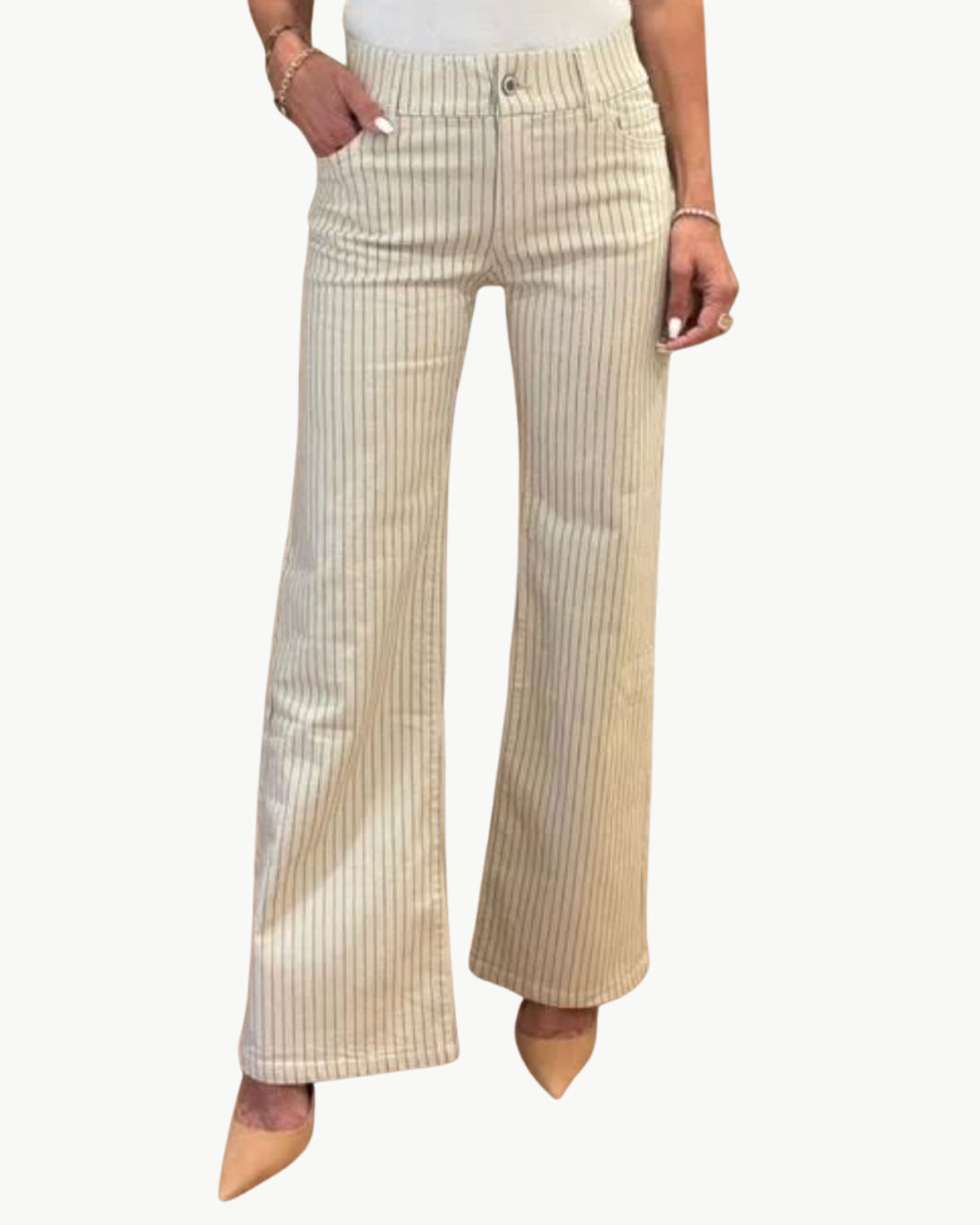 Bevy Flog Sarah Stripe Pant at Romi Boutique