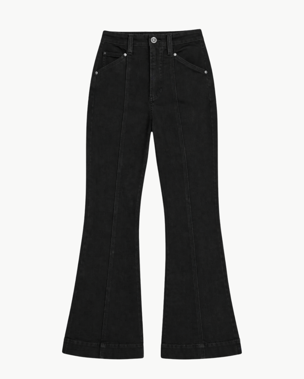 Veronica Beard CARSON HIGH RISE ANKLE FLARE WITH MID SEAM at Romi Boutique