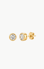 Emerson Stone Solstice Grand Bezel Diamond Studs at Romi Boutique