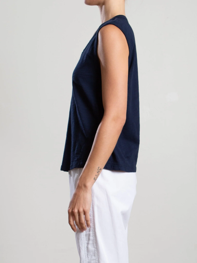 MUSCLE SHELL IN SUPIMA SLUB IN MIDNIGHT