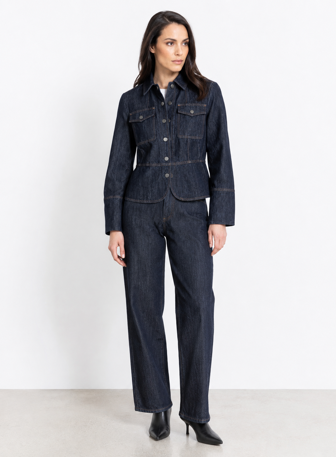 Go Silk Go Military Blues Jacket at Romi Boutique