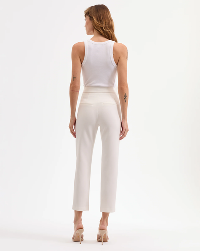 RENZO SLIM-LEG PANT IN OFF WHITE