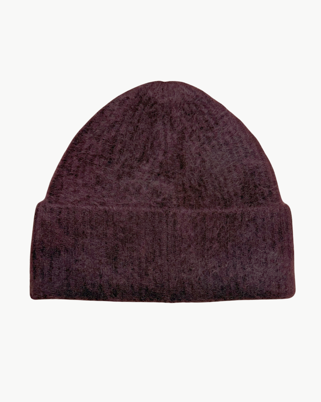 BRUSHED CASHMERE BEANIE IN FIG - Romi Boutique