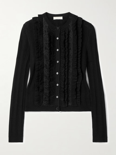 MARYEL KNIT CARDIGAN IN BLACK