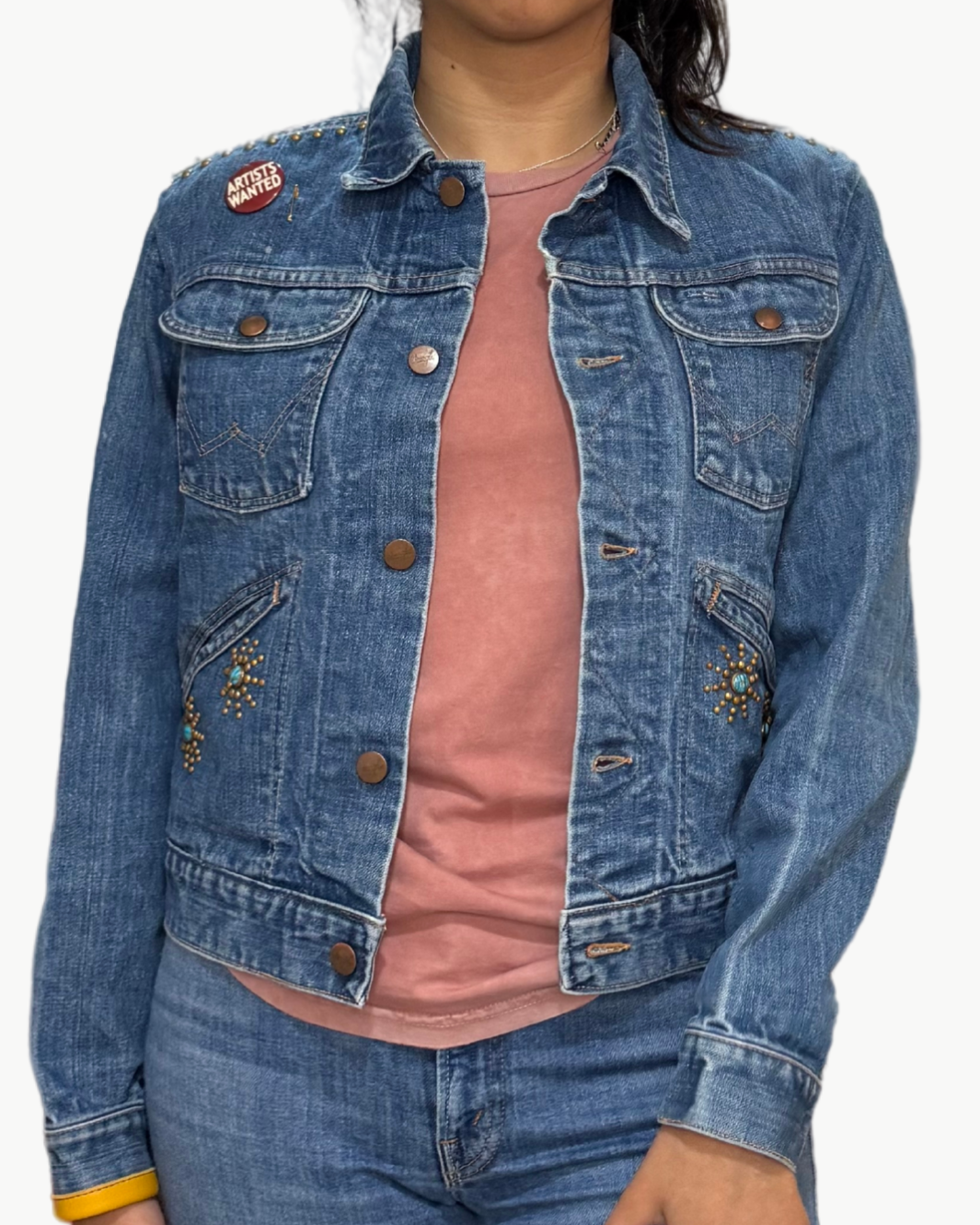 FREECITY RTU 1974 SUPERVINTAGE TURQUOISE STAR HOMESTUD JACKET at Romi Boutique