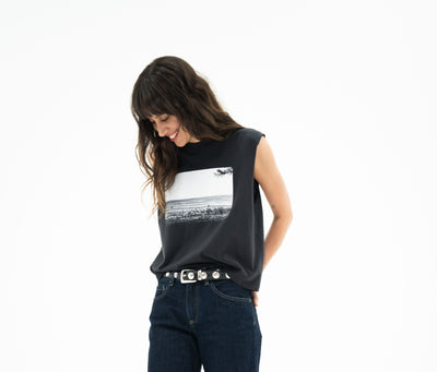 SHRUNKEN MUSCLE TEE IN HEIDI PRINT