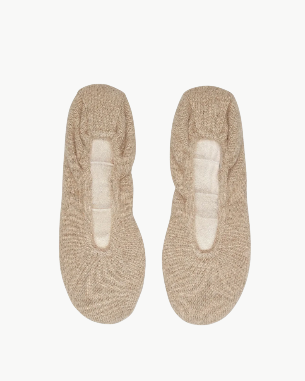 CASHMERE BALLET SLIPPER IN TAUPE HEATHER - Romi Boutique