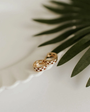 Romi Brown & White Checkered Hoops at Romi Boutique