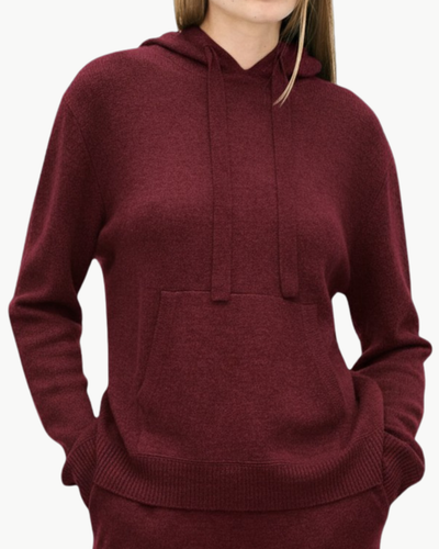 OVERSIZE HOODIE IN BURGUNDY - Romi Boutique