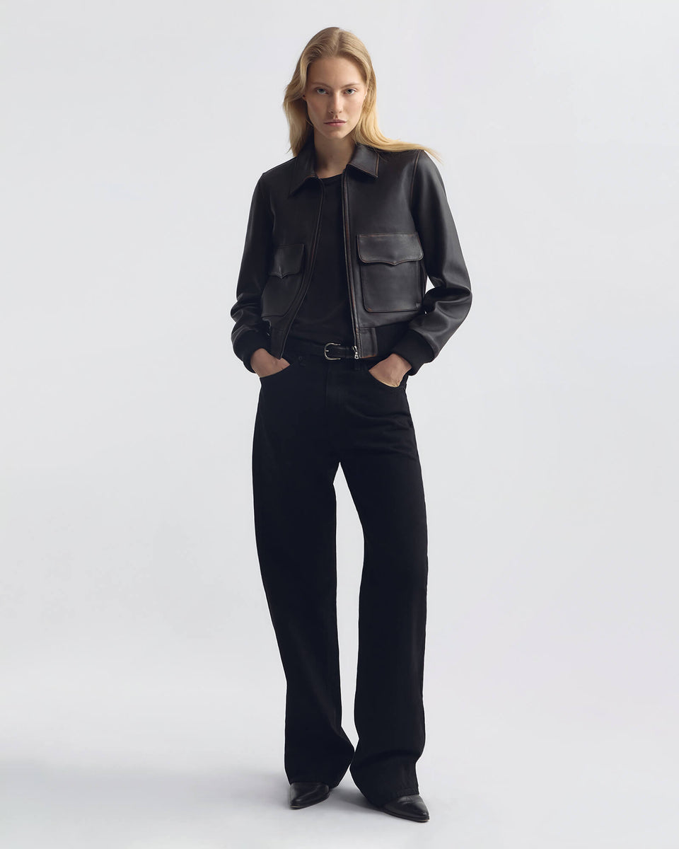 Redley Leather Bomber Jacket
