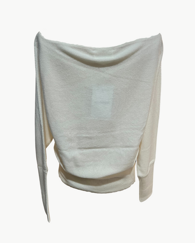 MIMI OFF-THE-SHOULDER SWEATER IN IVORY