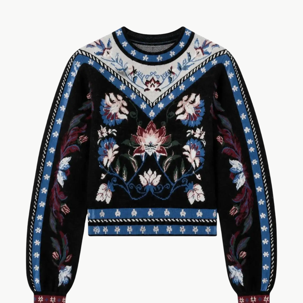 Natalia Wool Blend Crewneck Sweater