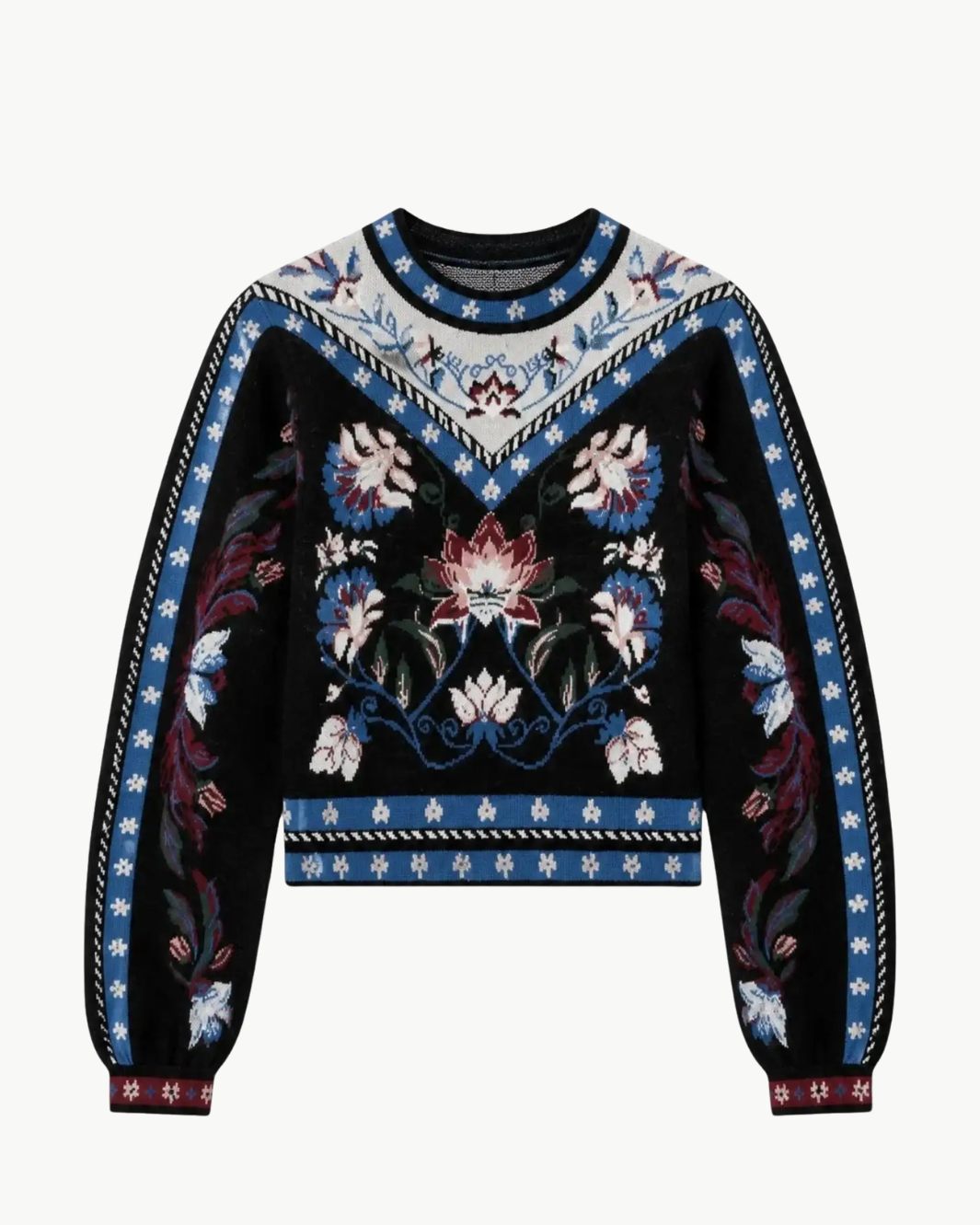 FARM Rio Natalia Wool Blend Crewneck Sweater at Romi Boutique