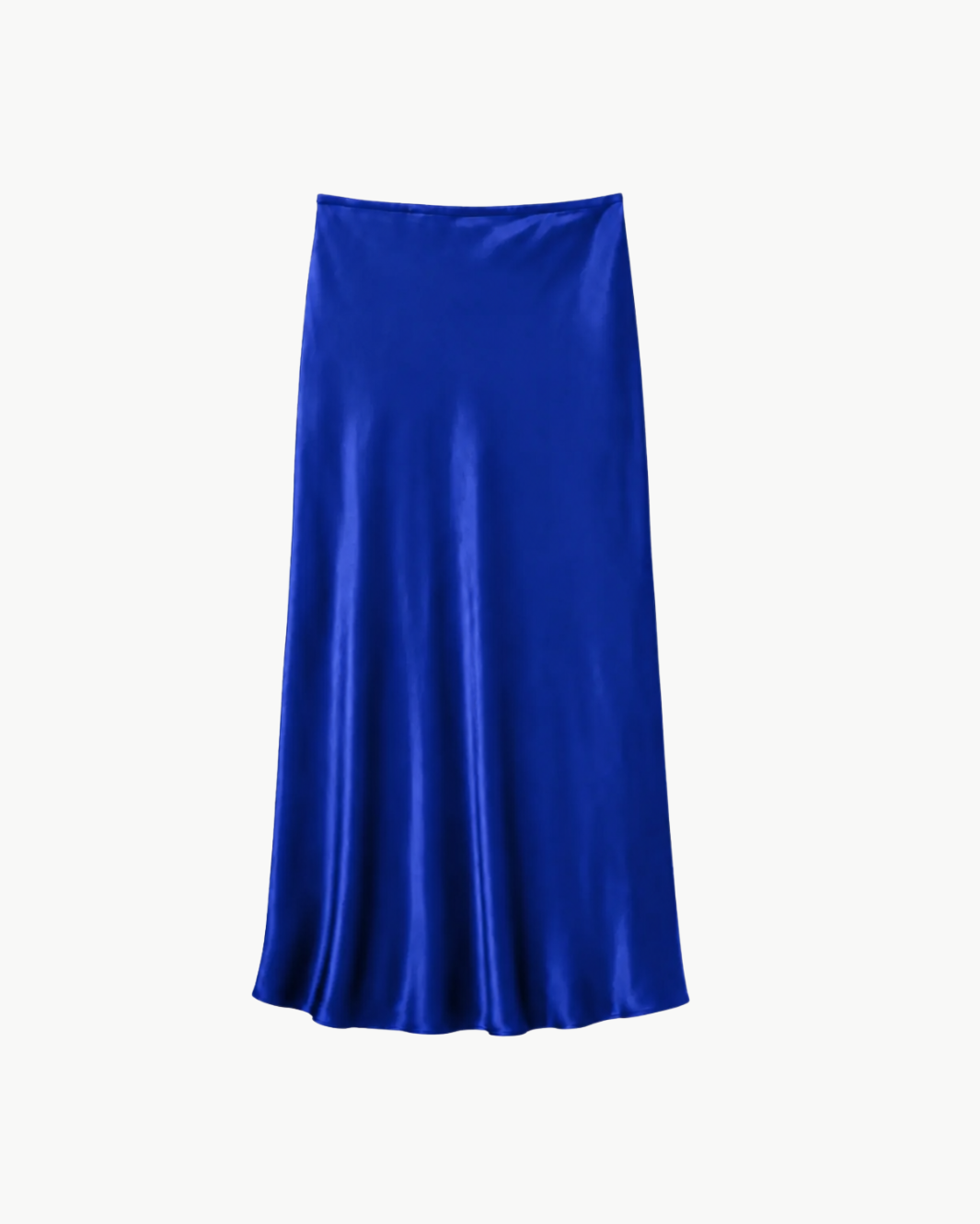 Miranda Scallop Trim Bias Cut Silk Skirt