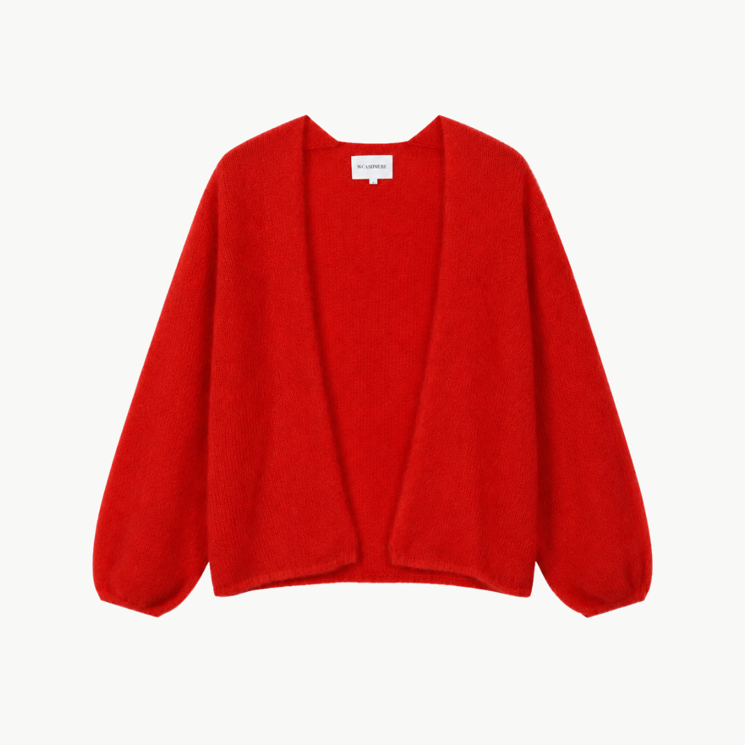 Juniper Balloon-Sleeve Open Cardigan
