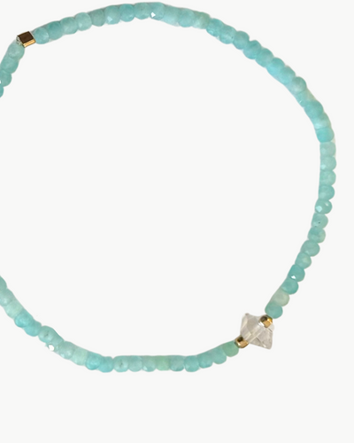 BEADED BRACELET IN AQUA