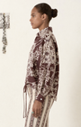 Alix of Bohemia EMERY AUBURN SPOKE SILK SHIRT at Romi Boutique