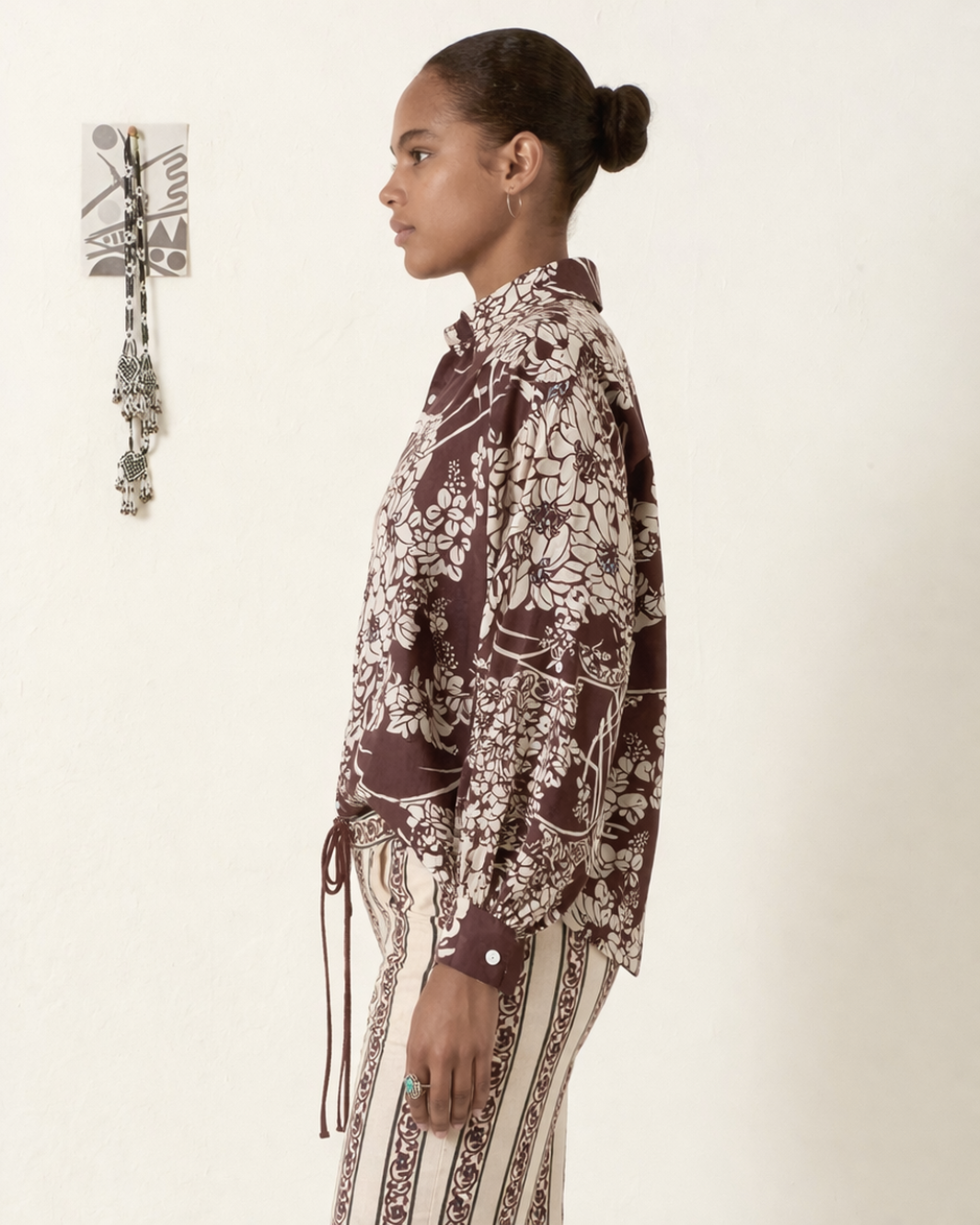 Alix of Bohemia EMERY AUBURN SPOKE SILK SHIRT at Romi Boutique