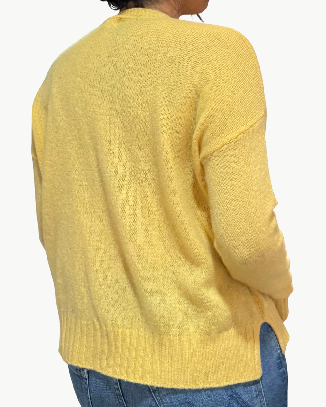CASHMERE SPORT CREW IN GOLDEN CREAM