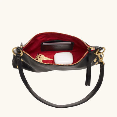 KYLE IN BLACK/BRUSHED GOLD RED ZIP