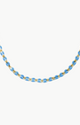 MARIT RAE OVAL LINK NECKLACE IN OCEAN BLUE at Romi Boutique