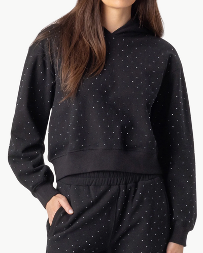 RENAE CRYSTAL HOODIE IN BLACK