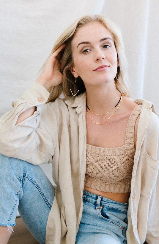 BEADED CHOKER IN GOLD - Romi Boutique
