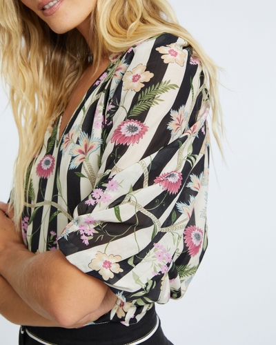 ZARA TOP IN STRIPE VINE