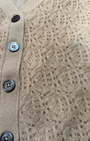 Brazeau Tricot Lace Patch Cardigan at Romi Boutique