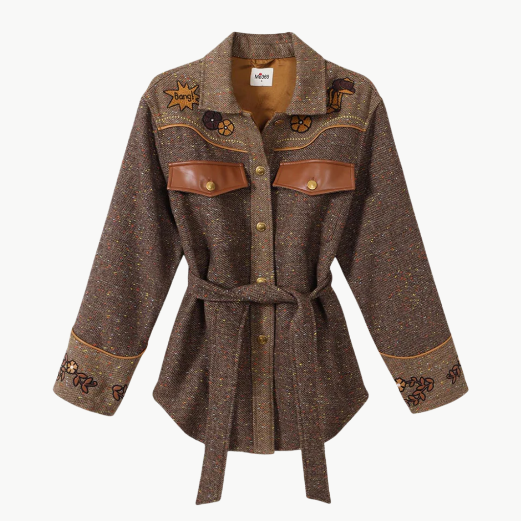 Me369 KIARA BELTED JACKET at Romi Boutique