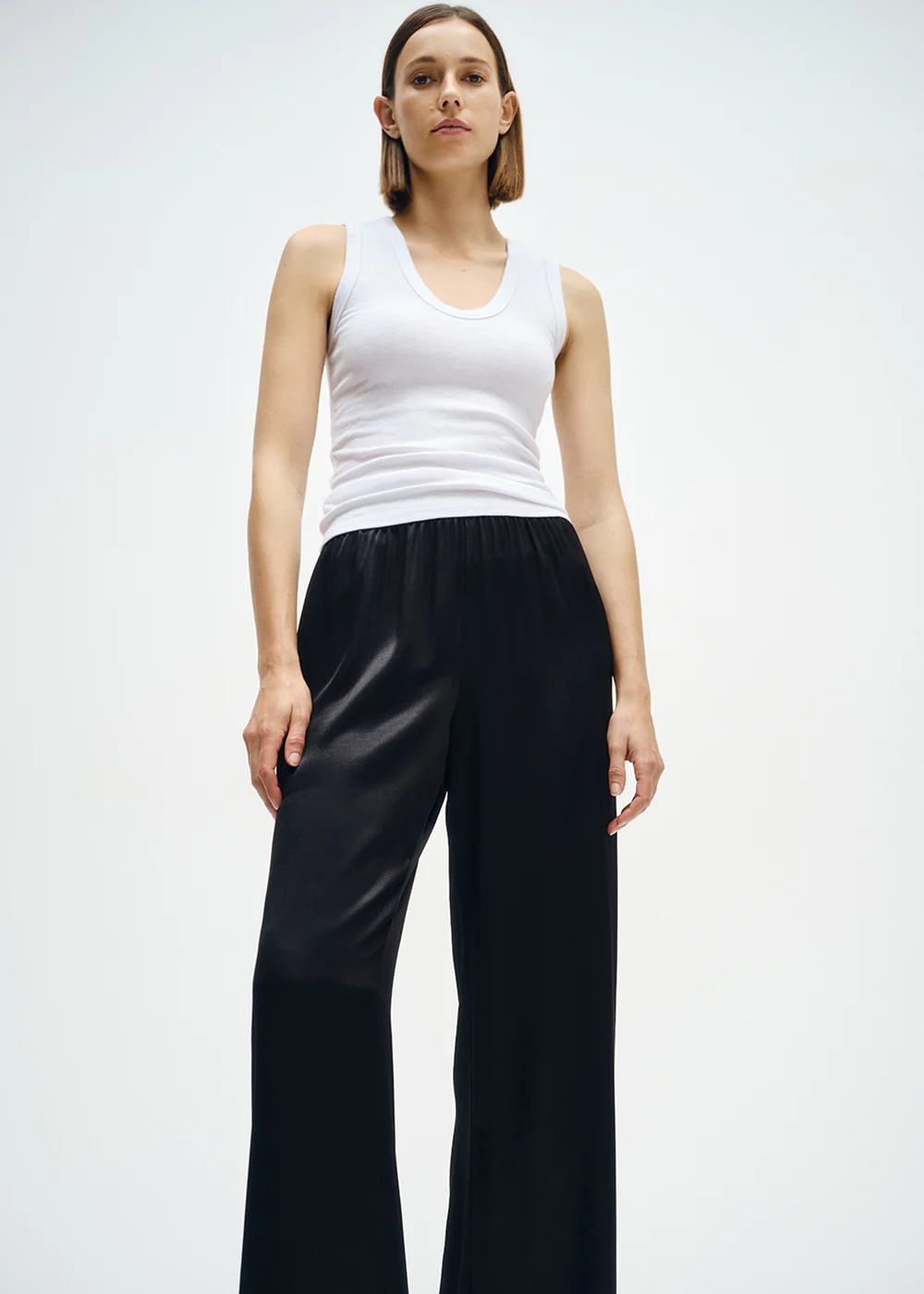 Enza Costa TEXTURED RIB SLEEVELESS U at Romi Boutique
