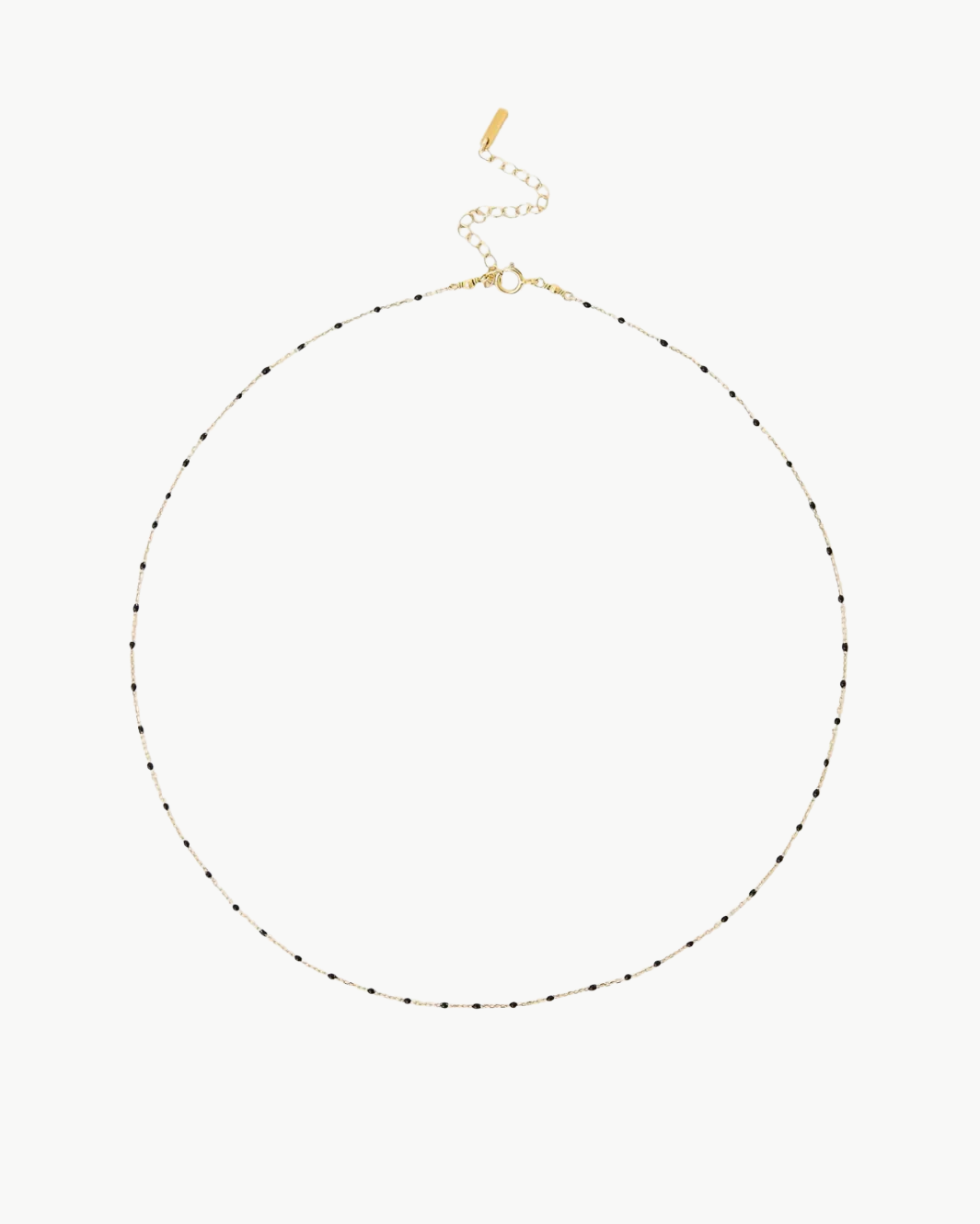 ENAMEL BEAD NECKLACE IN BLACK