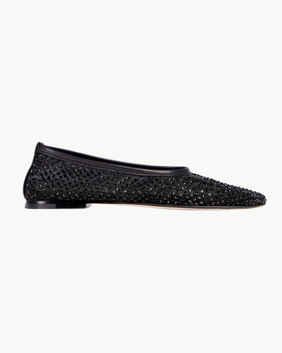 BALLA CRYSTALS FLAT IN BLACK