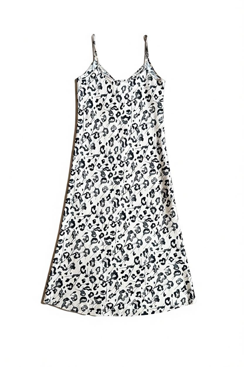 GO SLIP DRESS PRINT IN WILDLIFE
