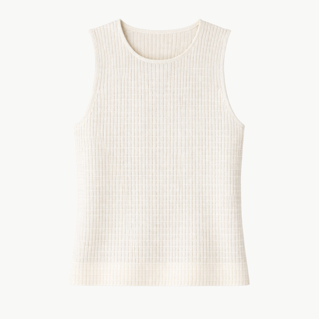 Minnie Rose LINEN COTTON BLEND TANK at Romi Boutique