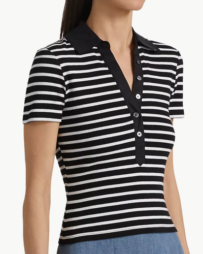 KEARNEY TEE WITH COMBO IN BLACK/WHITE